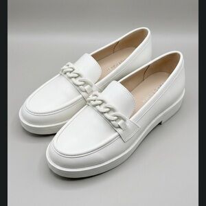 Marc Fisher White Loafers